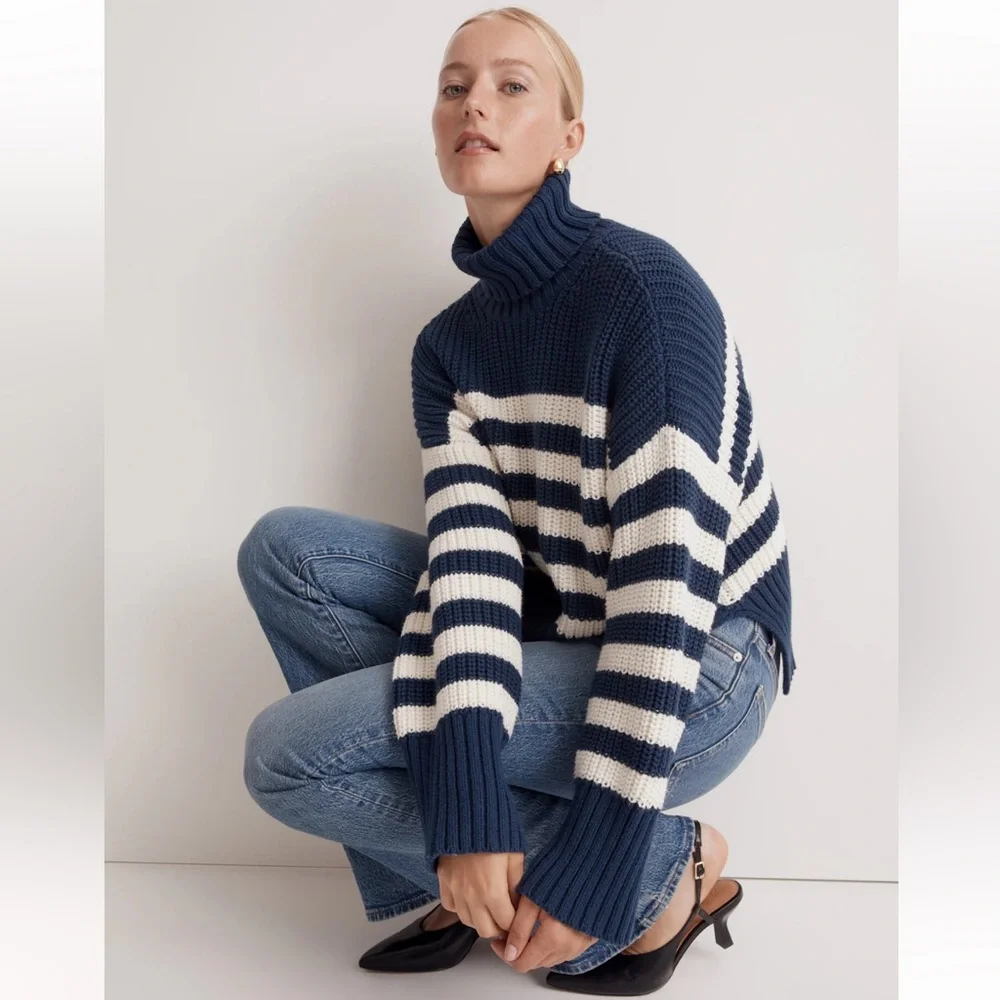 Madewell Wide Rib Turtleneck Sweater - Picture 2 of 6